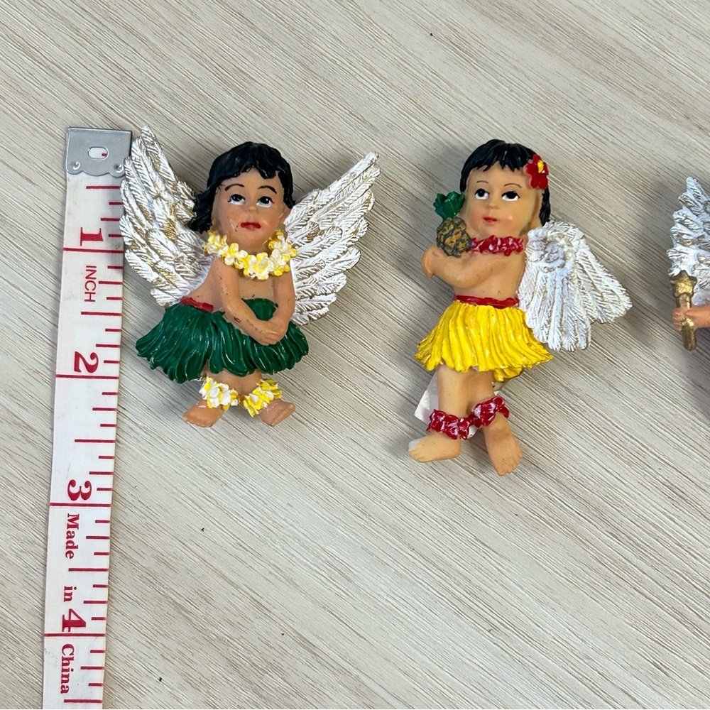 Hawaii Hula Girl Angel Magnets Souveneir NEW - Picture 2 of 3